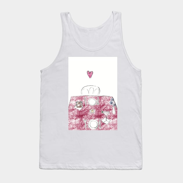 date night valentines day card Tank Top by oxrangejuice